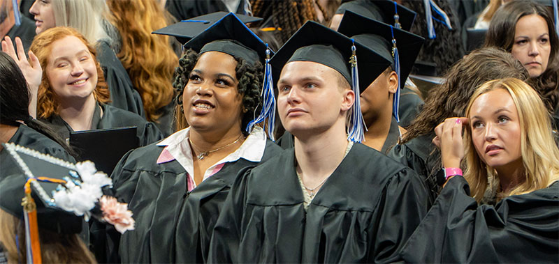 2023 Commencement Recap - graduates in the crowd