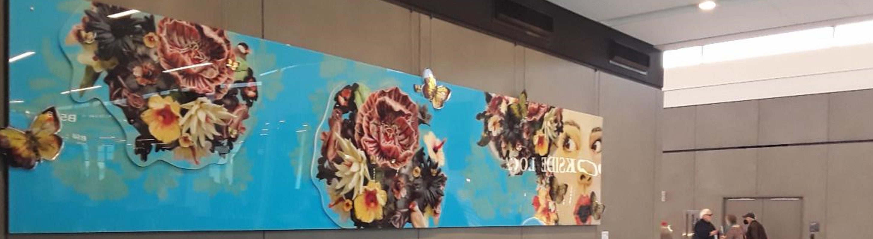 Artwork by Bernadette Torres at the new KCI airport