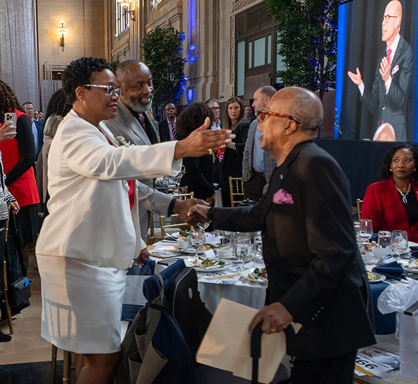 Chancellor Beatty and Henry Louis Gates, Jr.