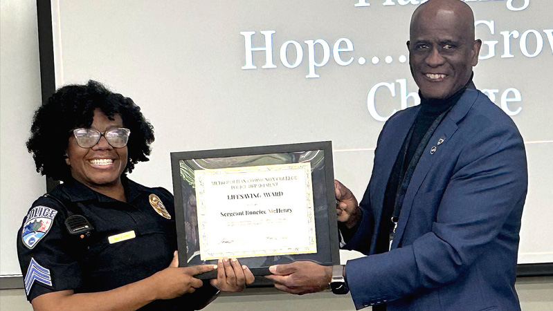 Sergeant Roneice McHenry and Chief Londell